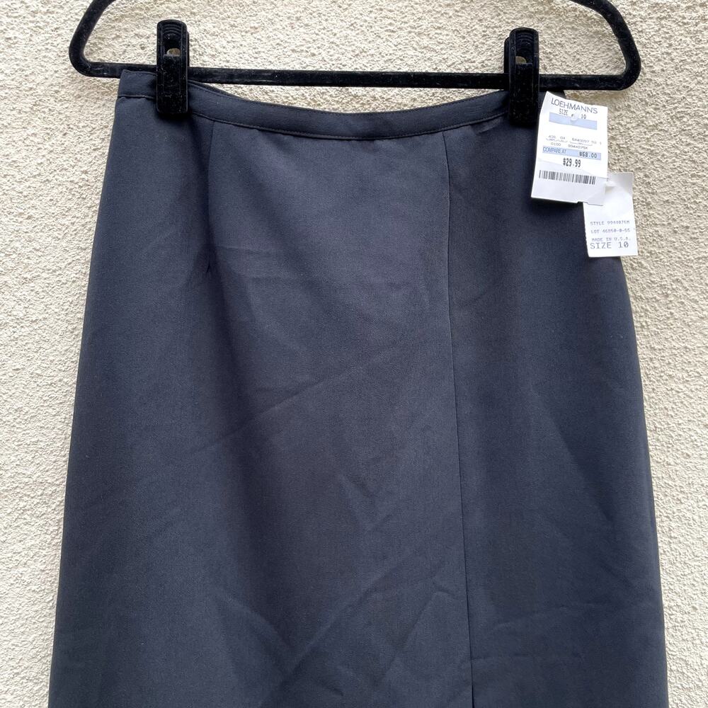 NEW Vintage Black Skirt ILGWU Union Made USA 10 - Picture 2 of 8